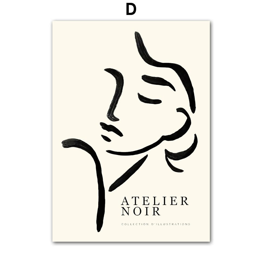 Pôster Boho Abstrato Plantas I Imagens Sala de Estar | Quadros para Quarto | Impressão Decorativa sem Moldura | Conjunto de Quadros Impresso