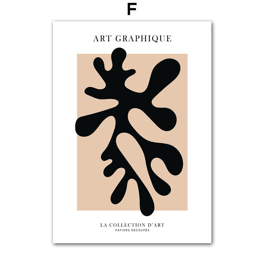 Pôster Boho Abstrato Plantas I Imagens Sala de Estar | Quadros para Quarto | Impressão Decorativa sem Moldura | Conjunto de Quadros Impresso