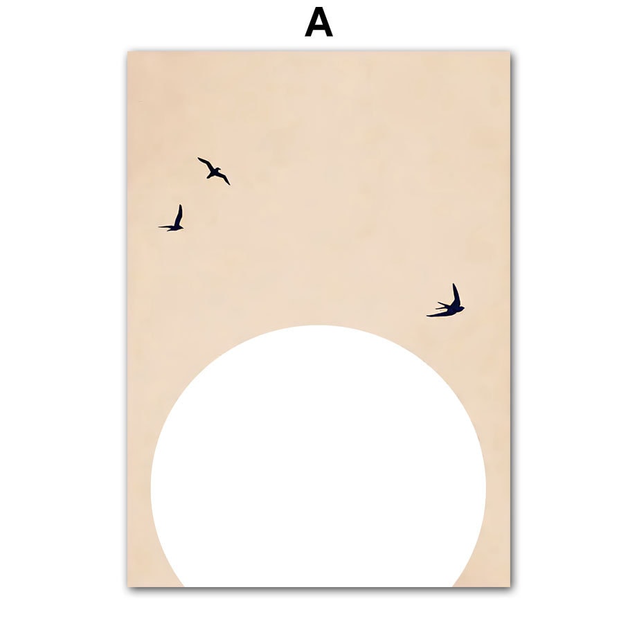 Pôster Boho Abstrato Plantas I Imagens Sala de Estar | Quadros para Quarto | Impressão Decorativa sem Moldura | Conjunto de Quadros Impresso