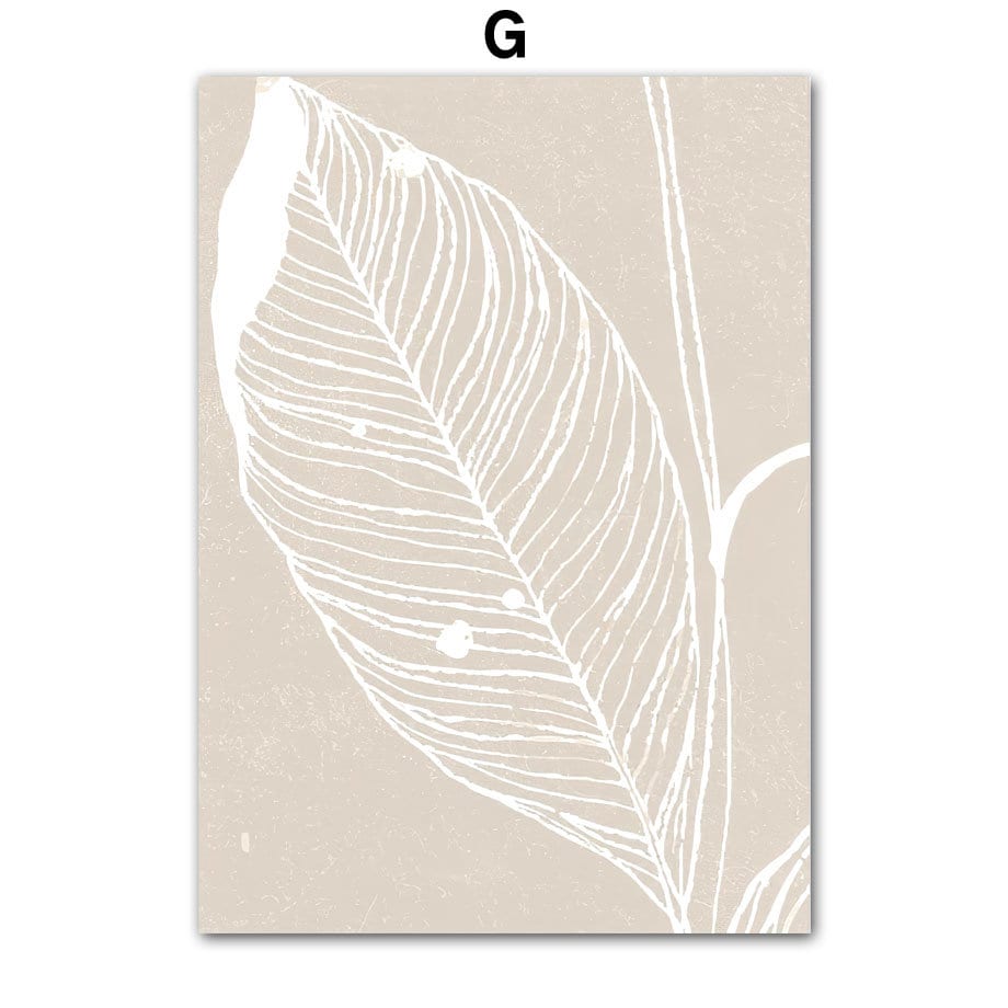 Pôster Boho Abstrato Plantas I Imagens Sala de Estar | Quadros para Quarto | Impressão Decorativa sem Moldura | Conjunto de Quadros Impresso